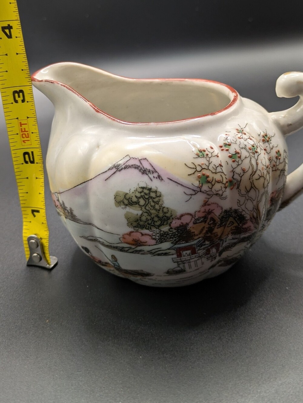 Vintage 1920s/30s Takito Japan Hand Painted Porcelain Creamer - Torii Gate Mark - Picture 9 of 9